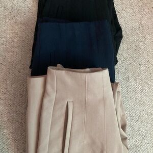 BUNDLE - Black, Navy, and Tan Zara High-Waisted Trousers